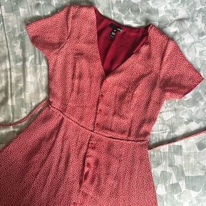 Aqua Floral Short Sleeve Dress